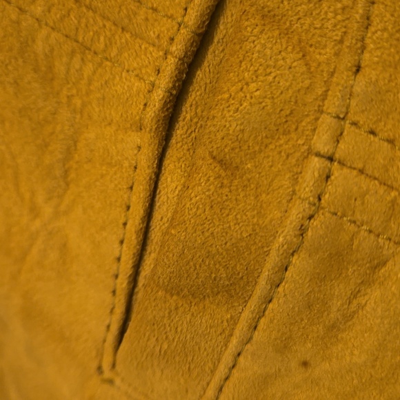 Vintage 1980s LL Bean Pig Suede Leather Work Lined Vest M - Picture 11 of 13